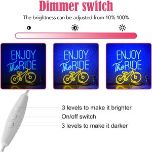 Enjoy The Ride Letreros Neon LED indoor hanging ambient light shop <b>sign</b> wall decoration light entrance indicator light 5V 12V - Product Image 3