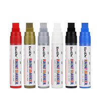 Marqueur permanent à base d'huile en 10 couleurs : noir, blanc, rouge, bleu, argent et or, avec stock disponible, expédié depuis la Chine