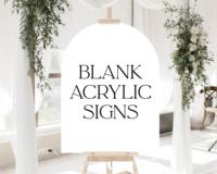 Panneau Acrylique Arqué Personnalisable pour Mariage : Panneau de Bienvenue, Menu, Livre d'Or, Décoration de Table, Impression Couleur Personnalisée pour Fête Prénuptiale