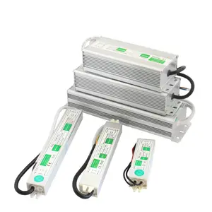 AC110-220V ถึง DC12V/24V 10W-200W กันน้ำ Ip67 LED Driver หม้อแปลงกลางแจ้งสำหรับแถบแสง