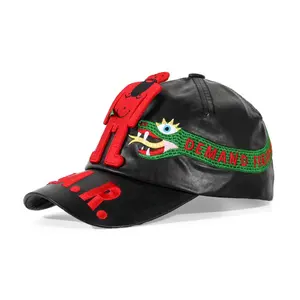 Custom full cut hat classic hip hop curved brim sports baseball cap leathers hat with full crown sunshade hat baseball caps