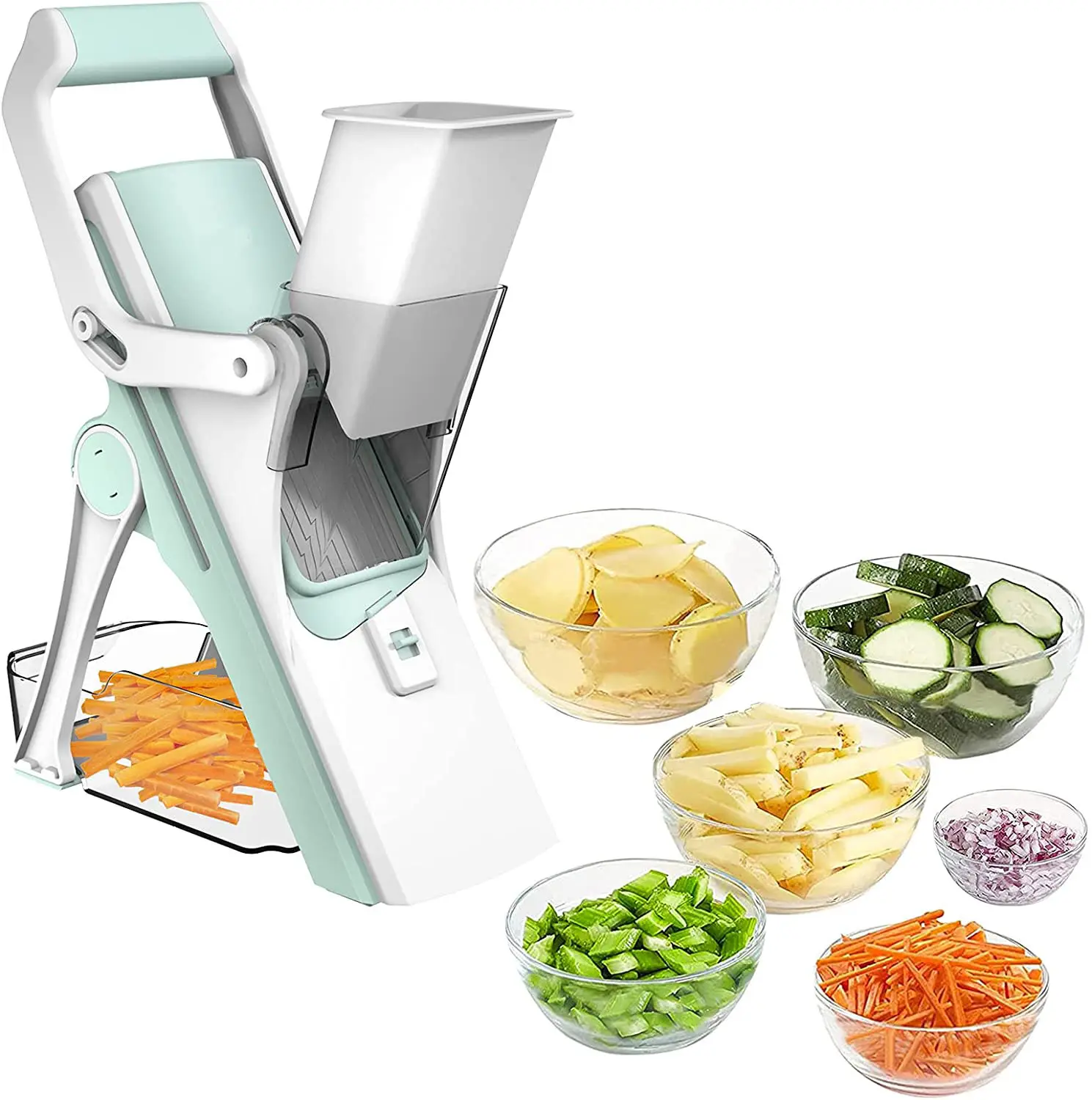 Adjustable Vegetable Chopper Thickness Adjust Kitchen Chopping Artifact Safe Mandoline Slicer Dicer for Vegetables