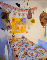 Vaisselle de fête Capybara, décoration d'anniversaire, assiettes en papier jetables pour enfants, gobelets, serviettes, ballons, décorations de gâteau, boîtes à popcorn