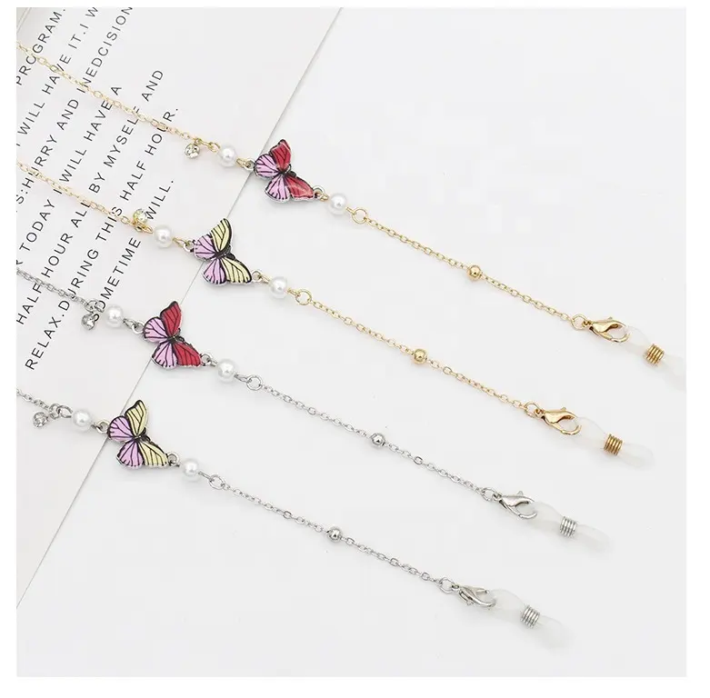 Glasses Chain Butterfly Eyeglass Strap For Women Sunglasses Gold Eyeglasses Chain Eye Glasses Holders Around Neck