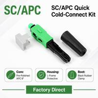 Connecteur de couplage rapide à froid SC/APC pour fibre optique, pré-câblé, de qualité télécom, pour diffusion et large bande