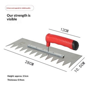 Couteau à plâtrer en acier au manganèse épaissi à dents, manche en plastique, lame à dents multi-spécifications <span class=keywords><strong>pour</strong></span> le travail de maçonnerie et de carrelage - Product Image 1