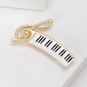 Broche Clé de Sol en Alliage de Zinc pour Clavier de Piano, Or ou Argent au Choix, Épinglette Musicale en Émail, Bijou de Mode pour Vêtements, Cadeau Musical - Product Image 5