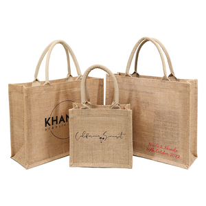 Sac de courses réutilisable personnalisé, respectueux de l'environnement, en jute - Product Image 1