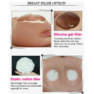 URCHOICE Realistic Fake Pussy Pants With Fake Boobs G/H Cup Silicone Breasts Plate <strong>Bodysuit</strong> With Arm for <strong>Crossdresser</strong> Drag Queen - Product Image 2