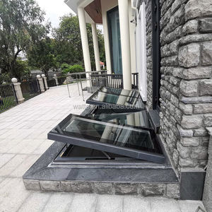 Lampu langit atap ventilasi otomatis, desain Lampu langit kaca aluminium gantung atas pencahayaan hari dengan kerai - Product Image 2