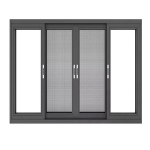 Fenêtre coulissante en aluminium à dimensions de cadre réglables avec contrôle de circulation d'air pour travaux de décoration de maisons en location - Product Image 1