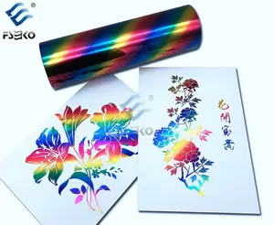 Plate-less Reactive Toner Foil Digital Hot Sleeking Film: Rainbow For Laser Printer Print Hot Stamping Foil Thermal Film Foil