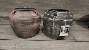 Maceta de <span class=keywords><strong>terracota</strong></span> hecha a mano Vintage moderna grande para interior/exterior maceta gigante con recubrimiento en polvo para jardinería uso doméstico - Product Image 2