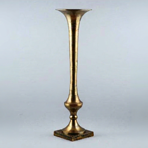 Jarrón de suelo grande de hierro estilo europeo costero, alto, de latón antiguo, para decoración del hogar, bodas, centros de mesa modernos, de alta calidad - Product Image 1