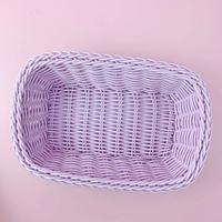 Usine directement ventes tissé à la main PP rotin bureau en plastique tissé panier de rangement pour salon stockage ou affichage porte-bonbons