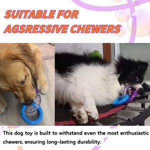 ของเล่นสุนัขส่งเร็ว ของเล่นดึงเชือกสำหรับลูกสุนัข แก้เบื่อ ของเล่นเคี้ยว TPR สำหรับสัตว์เลี้ยง ของเล่นทำความสะอาดฟันสุนัข ของเล่นยางเคี้ยวแข็งสำหรับสุนัข - Product Image 5