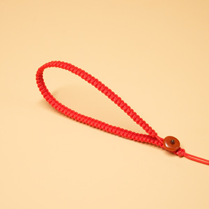 Pendentif de rétroviseur de voiture artisanal, nœud plat, corde tressée à la main, boucle détachable, style traditionnel chinois, intérieur de voiture - Product Image 3
