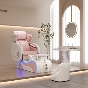 Modern Luxury Beauty Salon Furniture Pipeless Whirlpool Discharge Pump Foot Spa Massage Manicure Pedicure Chair for Nail Salon - Product Image 6