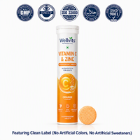 Comprimés effervescents à la saveur naturelle d'orange, enrichis en vitamine C, pour stimuler l'immunité quotidienne des adultes et favoriser le blanchiment de la peau.