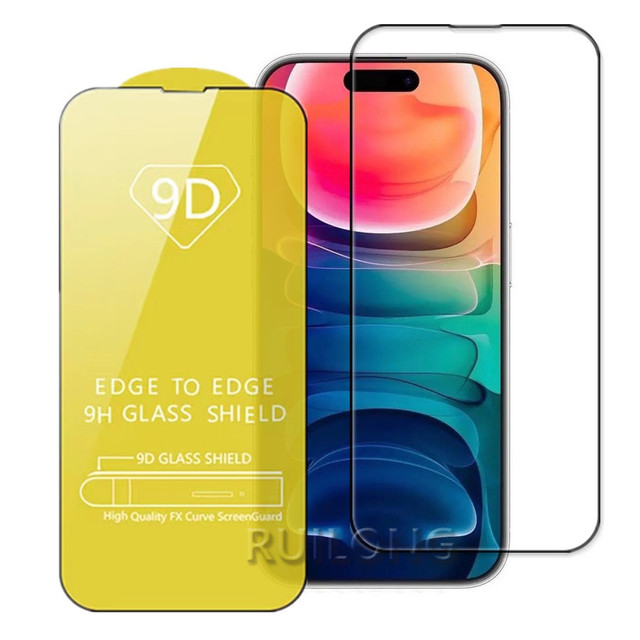 9D Anti-Scratch HD Clear Tempered Glass Screen Protector for iPhone 17 Pro Max 16 15 14 13 12 11 S25 S24 A56 A55 A25 A17