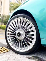 Jantes forgées multi-rayons style turbine polies 5x112 pour Benz Maybach Gls 600 480 4matic X167 Gle 450 580