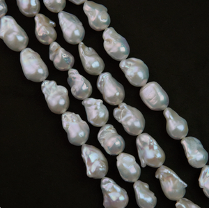 Natural Freshwater Baroque Pearl Strand 12-13mm Large Irregular Shaped Pearls for <strong>Jewellery</strong> Making DIY Necklace Wholesale Supply - Product Image 2