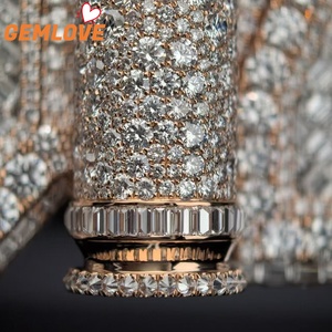 Collar de Cadena Cubana GEMLOVE con Incrustaciones de Diamantes de Imitación, Cadena de Acero Inoxidable Estilo Hip Hop para Hombres y Mujeres - Product Image 6
