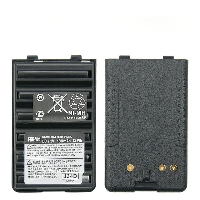 FNB-V94 7.2V 1800mAh Ni-MH Battery for Yaesu Vertex VX-160 VX-210 VX-400 VX-800 FT-60R FT-270R Walkie Talkie