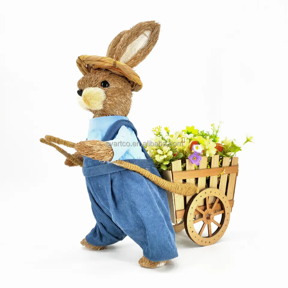 Новый стиль, 10 дюймов, праздничные товары, соломенные кролики, 2023 Пасха, новый праздничный декор, кролик, пасхальный декор, кролик