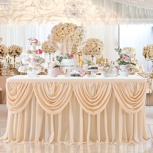 Jupe de table en mousseline de luxe durable pour champagne, rideau de mariage en spandex, vente en gros - Product Image 1
