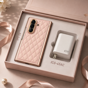 Étuis de téléphone pliables de luxe avec support anneau et câbles USB pour la série Galaxy Z Flip IPC-22 23 24 26 27 IMC-08 – Coffret cadeau - Product Image 3
