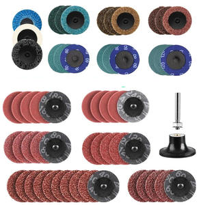 Juego de discos de fibra para lijado, discos de láminas de 50 mm, de 2 pulgadas, de alúmina y carburo de silicio para pulir y esmerilar madera y metal - Product Image 1