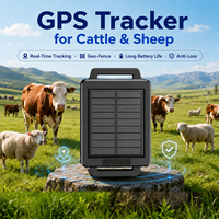 Rastreador GPS Bluetooth Impermeable IP68 para Ganado, en Tiempo Real, Compatible con PC, Control por Aplicación Móvil, Diseño Portátil, Batería de 10000mAh, Nube