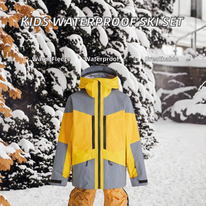 Conjunto de Traje de Esquí para Niños, Impermeable, Transpirable, con Forro Polar, Cremallera, Cálido y Grueso, con Capucha - Product Image 2