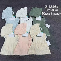 Conjunto de Tres Piezas para Bebé Recién Nacido de Verano: Vestido con Cuello de Muñeca + Pantalones Cortos + Gorro, Conjunto de Color Sólido para Niña
