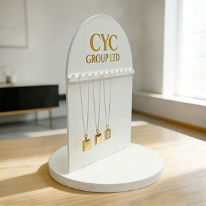 Expositor de Joyería Acrílico, Expositor Giratorio de Doble Cara para <span class=keywords><strong>Collares</strong></span>, Expositor de Escritorio Personalizado - Product Image 1