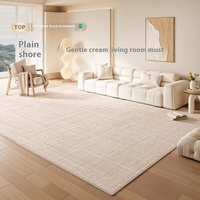 2024 tapis imperméable de Style crème haut de gamme de luxe pour salon chambre 10mm sans lavage essuyable Anti-encrassement voitures accessibles