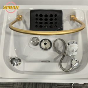 Station de lavage de cheveux commerciale Siman <span class=keywords><strong>sans</strong></span> raccordement au réseau, réservoir d'eaux usées 30L, chauffe-eau 220V, autoportante pour coiffeurs mobiles UE - Product Image 6