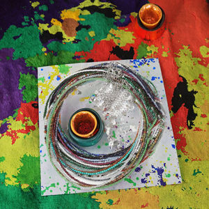 Collier perlé fait main en acier inoxydable plaqué argent/or, collection été 2025, idéal pour les vacances à la plage, avec petites pierres naturelles, best-seller - Product Image 2