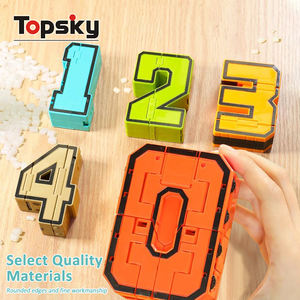 Giocattoli Robot Educativi per Prescuola, Assemblaggio in Plastica, Trasformazione di Numeri e Cifre, Strumento di Apprendimento Divertente e Attivo - Product Image 5