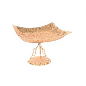 Aluminium Hammered <b>Sweets</b> Cake Stand Premium Quality Copper Color Cake <b>Sweets</b> Stand At Affordable Pricing - Product Image 1