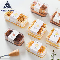Boîte à desserts tiramisu personnalisée en usine petite boîte à gâteaux PS écologique de qualité alimentaire pour biscuit