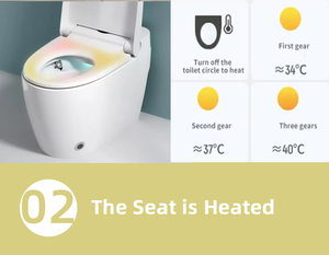 <strong>High</strong> <strong>Quality</strong> Smart <strong>Ceramic</strong> Toilet Automatic <strong>Bidet</strong> Intelligent Sanitary Ware with Remote Control Seat Heating for Bathrooms - Product Image 3