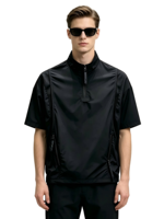 Veste de golf légère en nylon pour homme, coupe-vent à col zippé, anti-humidité, performance supérieure, vêtements de sport personnalisés pour équipe
