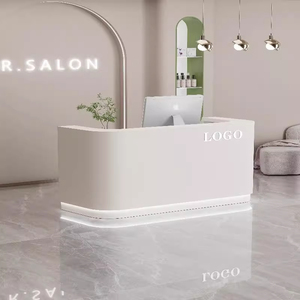 Comptoir de réception minimaliste et tendance, moderne et créatif, pour salon de beauté, caisse enregistreuse, service personnalisé haut de gamme et luxueux - Product Image 3