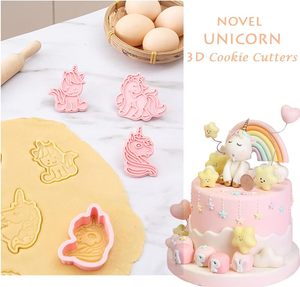 Juego de 6 Cortadores de <span class=keywords><strong>Galletas</strong></span> con Forma de Unicornio, Moldes de Plástico 3D para <span class=keywords><strong>Galletas</strong></span>, Sellos para <span class=keywords><strong>Galletas</strong></span>, Herramientas para Hornear y Repostería - Product Image 6