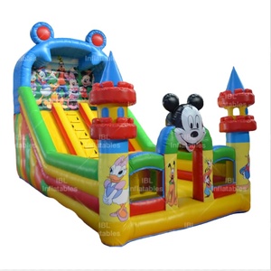 Toboggan gonflable <span class=keywords><strong>Mickey</strong></span> Mouse en PVC coloré, château gonflable commercial pour enfants, toboggan gonflable pour <span class=keywords><strong>parc</strong></span> d'attractions et location - Product Image 1