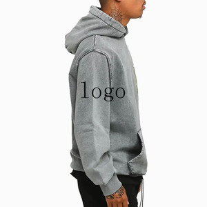 Ventes chaudes Nouveau design à fort impact Dernier modèle Prix bas Bonne matière Services OEM Bonnes ventes Sweats à capuche délavés à l'acide pour hommes - Product Image 2