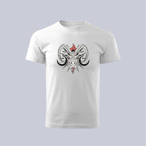 Haute qualité 100% coton impression personnalisée conception propre t-shirts unisexe crâne impression blanc uni t-shirt pour hommes - Product Image 5