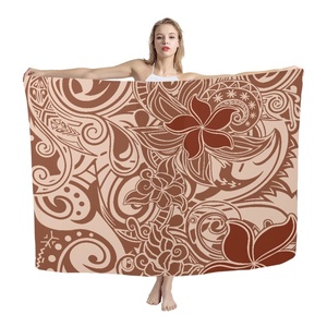Personalización profesional Bikini Cover up Polynesian Tribal Print Girls Beach Coat Smock Bufanda Sarong Summer Hawaiian Lavalava - Product Image 5